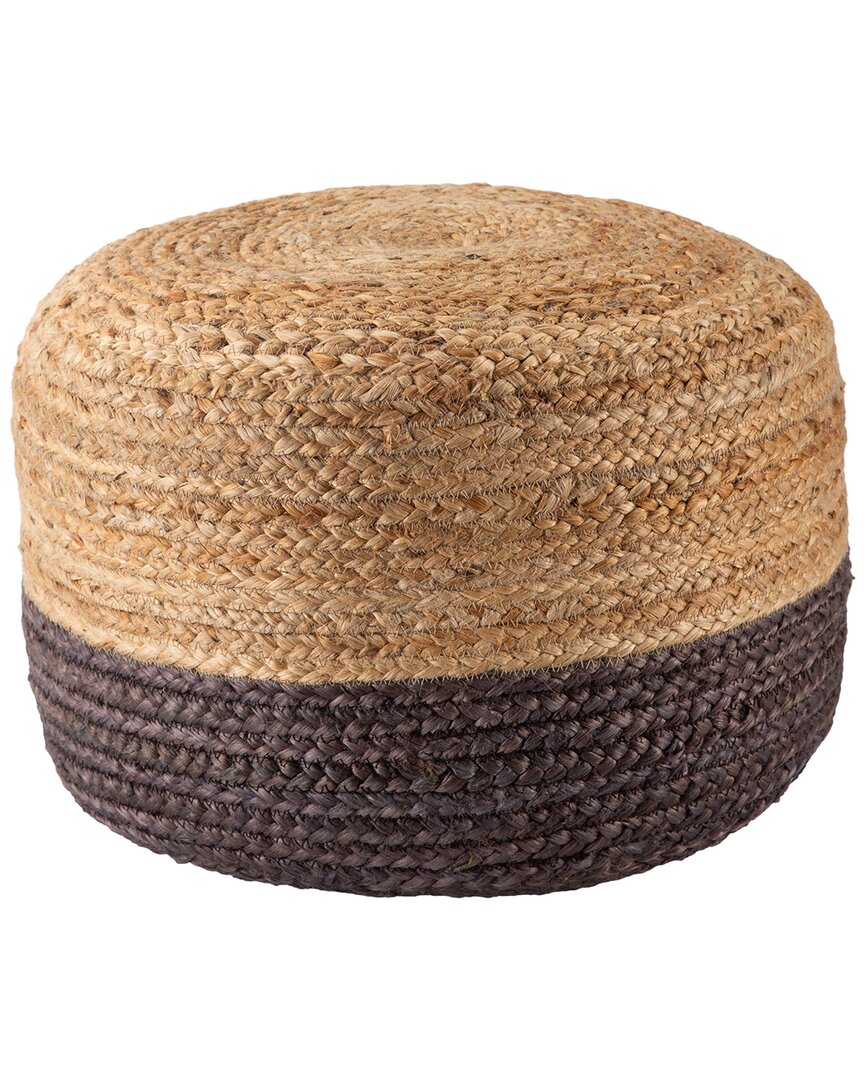 Jaipur Living Oliana Ombre Cylinder Pouf In Biege