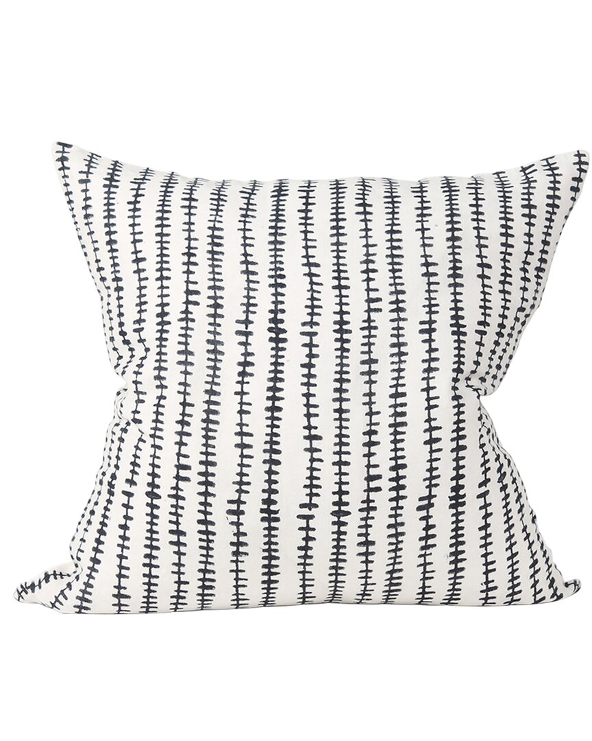 Mercana Jenna Decorative Square Linen Pillow Cover In White