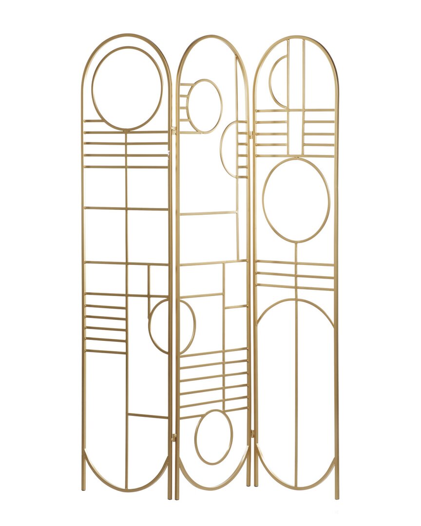 Peyton Lane Modern Room Divider Screen In Gold