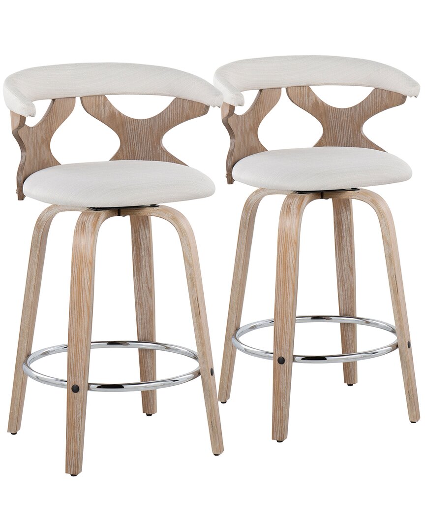 Lumisource Set Of 2 Gardenia 26 Fixed-height Counter Stool In Multi