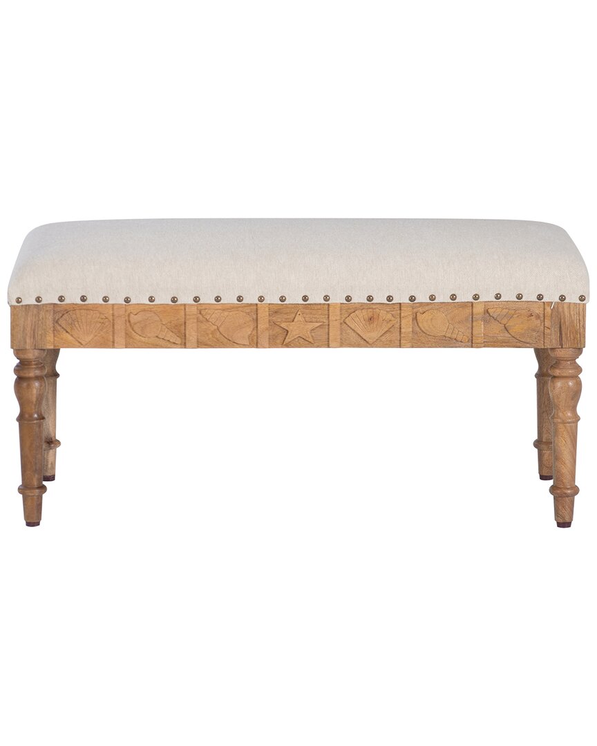 Linon Sally Small Seashell Bench