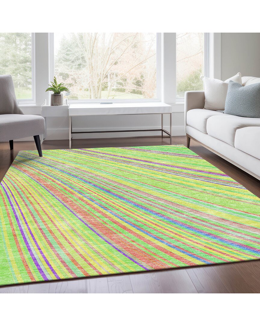 Addison Rugs Premium Washable Area Rug In Green