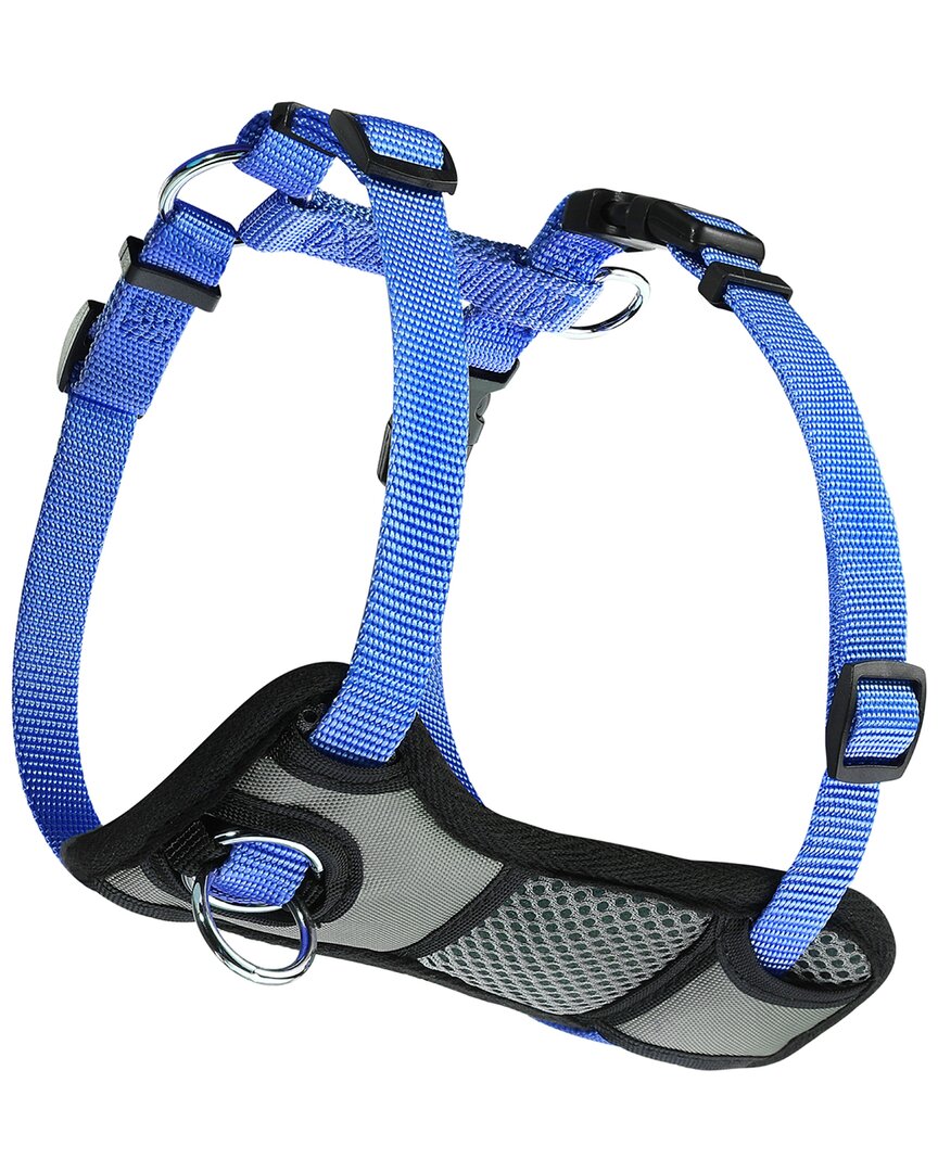 Goopaws Medium Padded Front Dog Harness In Blue