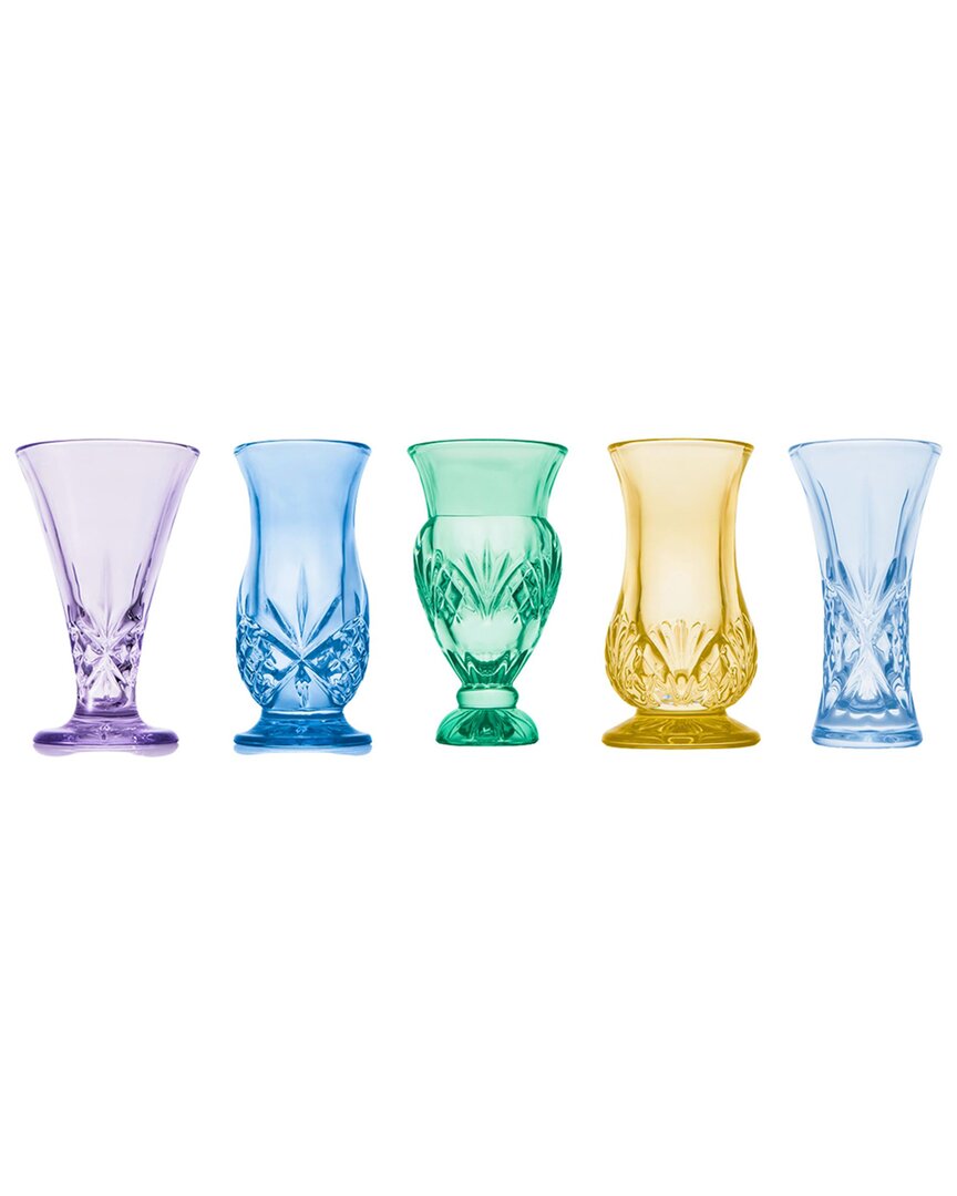 Godinger Dublin Crystal Spring 5pc Bud Vase Set