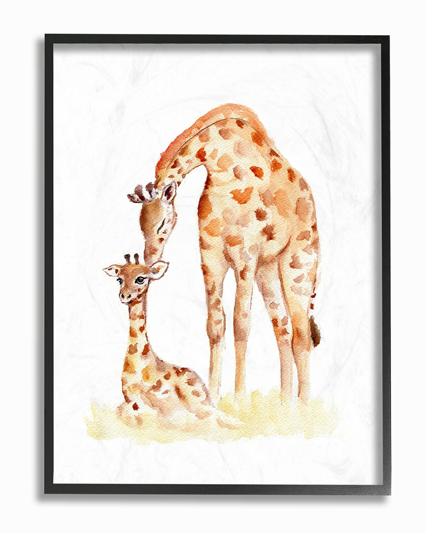 Stupell Giraffe Family Illustration By Daphne Polselli Framed Art