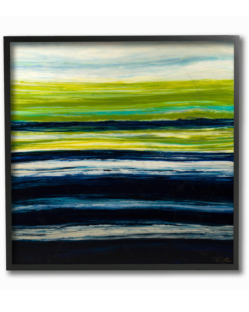 Stupell Acrylic Resin Grass Field Lake Pond Abstract By Barbara Bilotta Framed Art