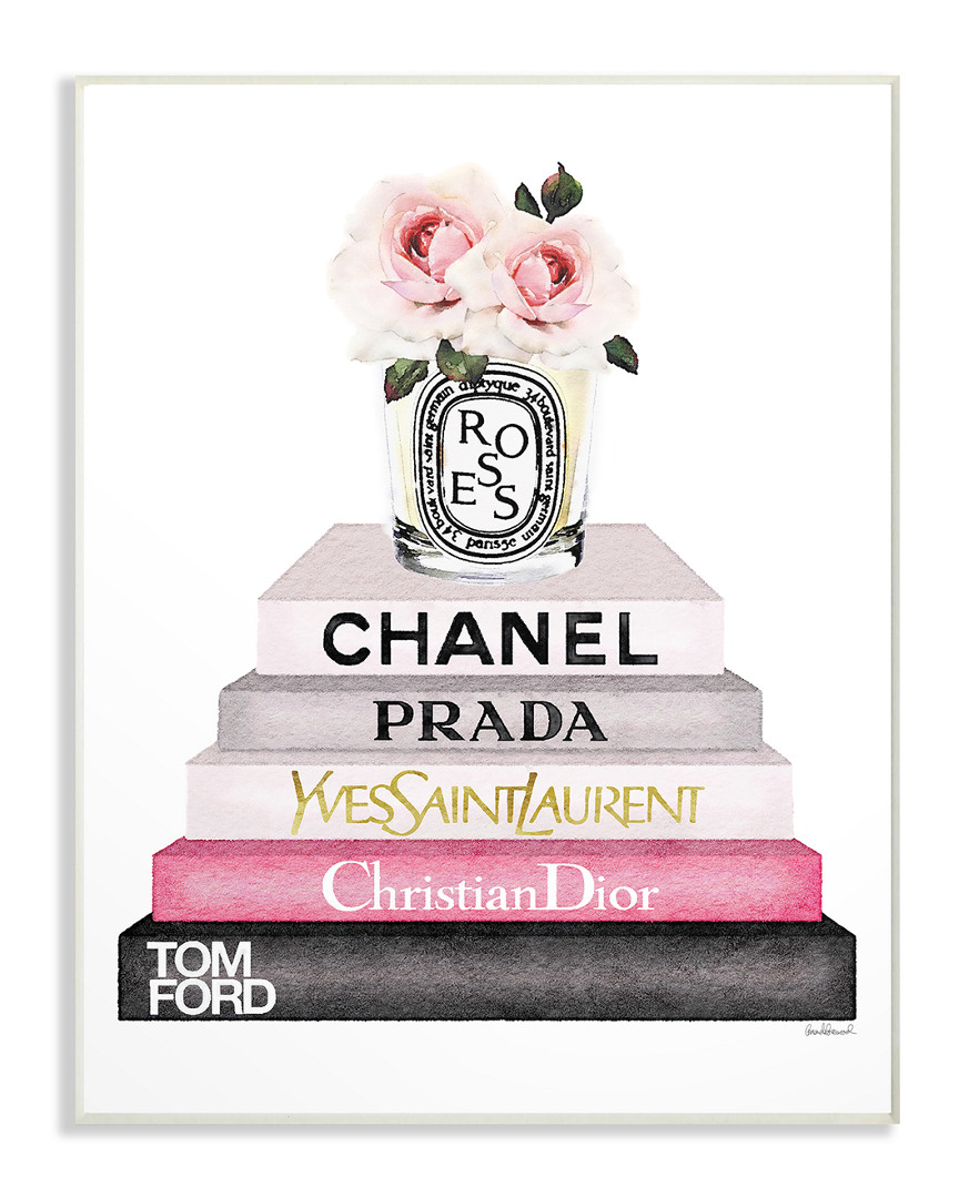 Stupell Fashion Book Stack By Amanda Greenwood Wall Art