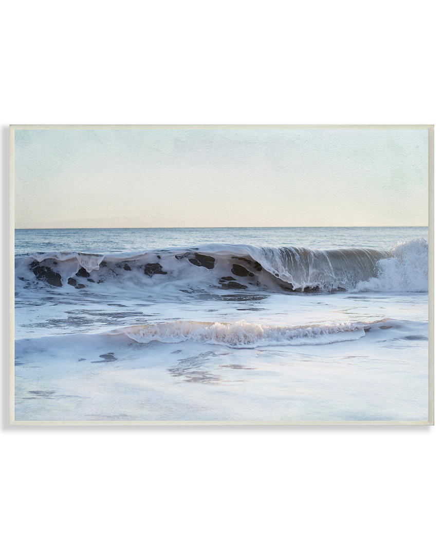 Stupell Coastal Evening Beach Cresting Wave Photograph By Elizabeth Erquhart
