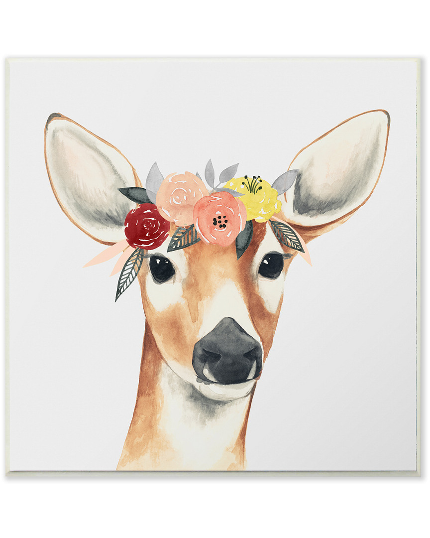 Stupell Doe Eyed Deer In Flower Crown By Grace Popp