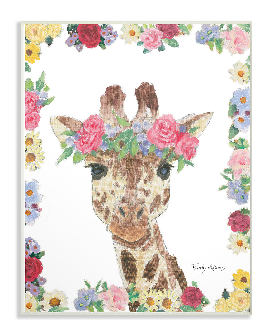 Stupell Flower Friends Giraffe By Emily Adams