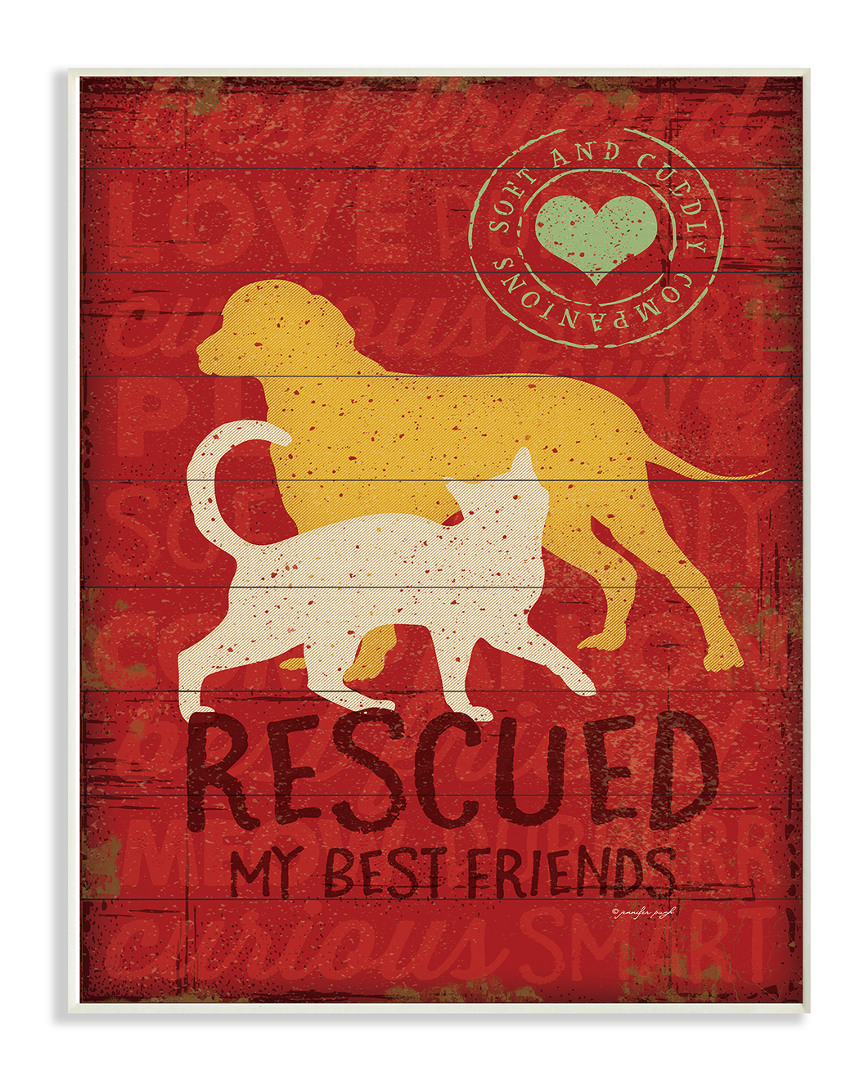 Stupell Rescued My Best Friend Dog And Cat Silhouette By Jennifer Pugh