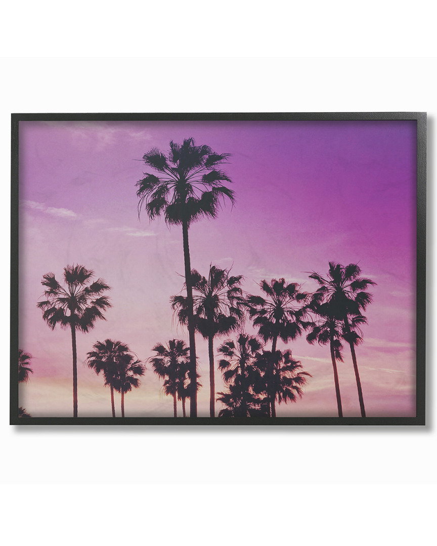 Stupell Tropical Purple Palm Trees Photography By Daphne Polselli Framed Art