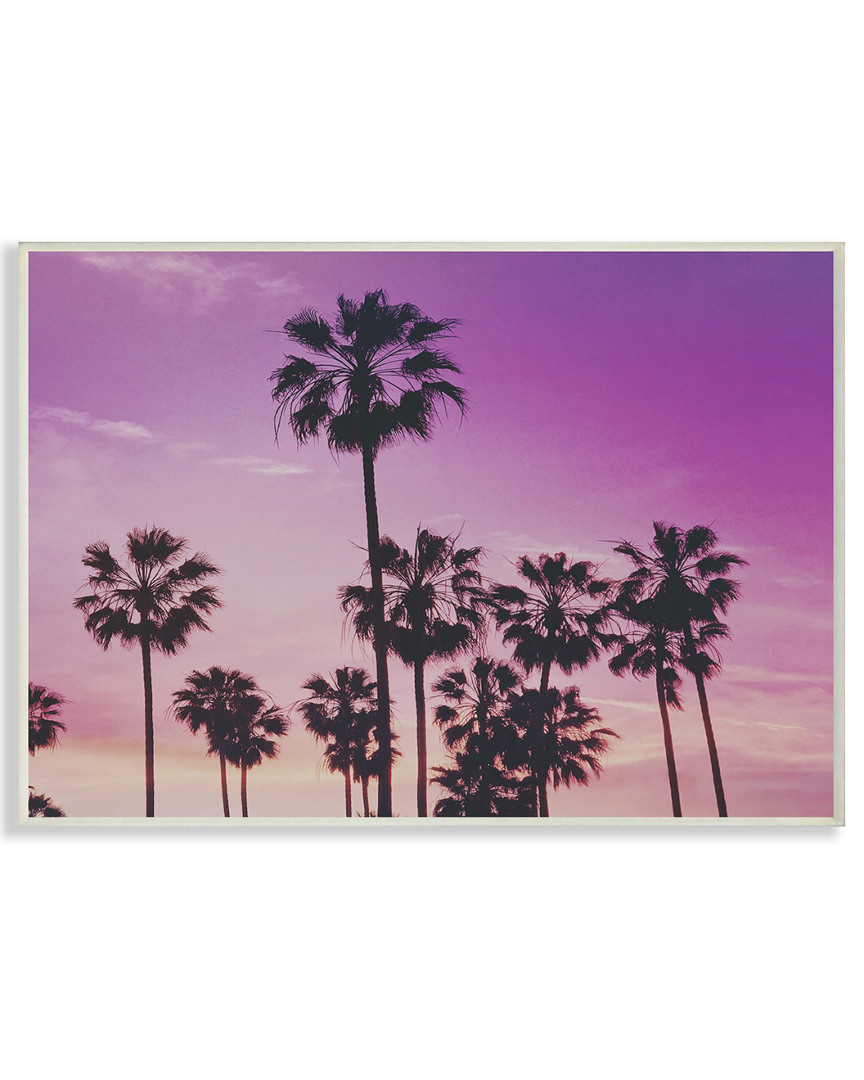 Stupell Tropical Purple Palm Trees Photography By Daphne Polselli
