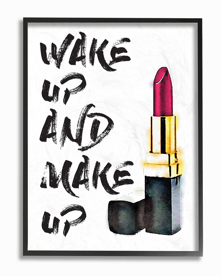 Stupell Wake Up And Make Up By Amanda Greenwood Framed Art