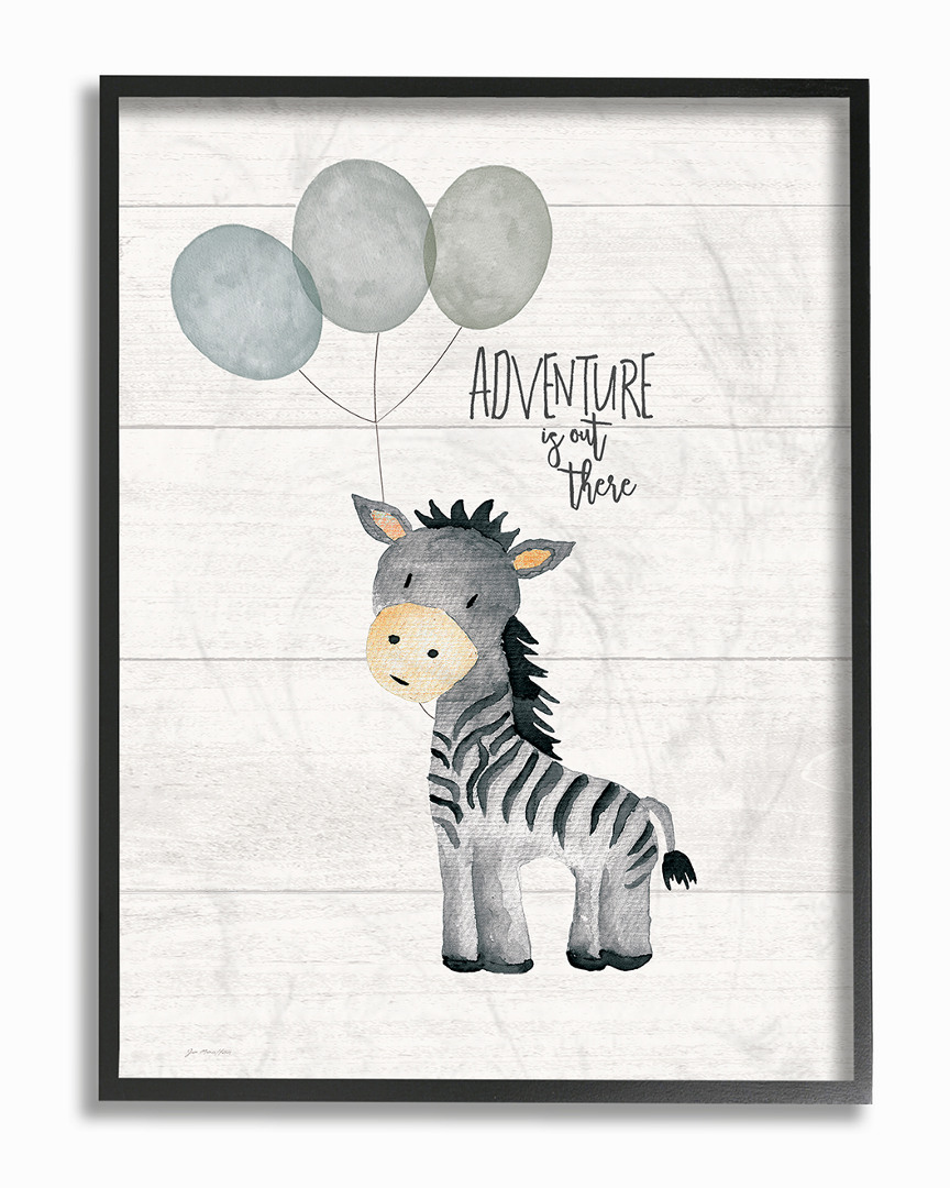 Stupell Adventure Is Out There Zebra By Jo Moulton Framed Art