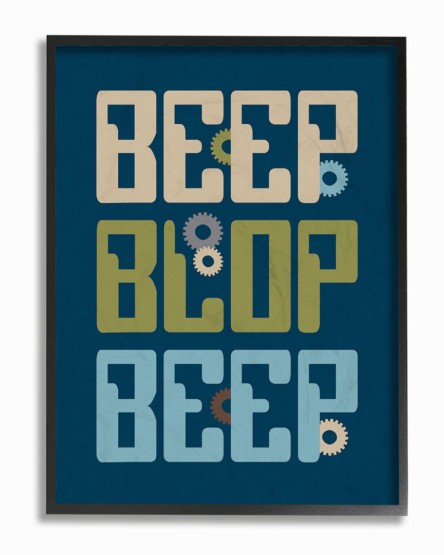 Stupell Fun Robot Quote Typography By Tara Moss Framed Art