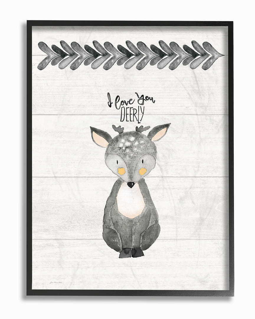 Stupell I Love You Deerly By Jo Moulton Framed Art