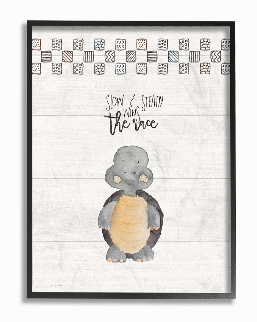 Stupell Slow And Steady Wins Turtle By Jo Moulton Framed Art