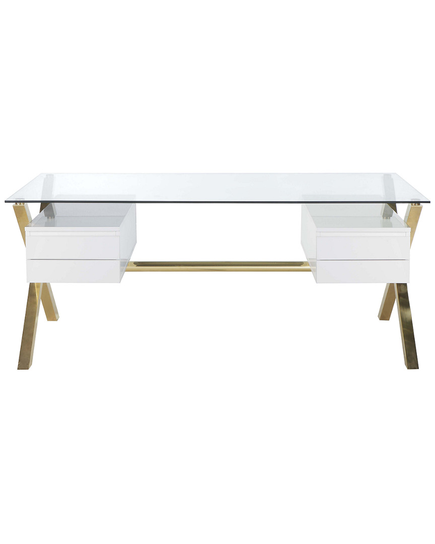 Pangea 2 Compartment Gold Beverly Desk