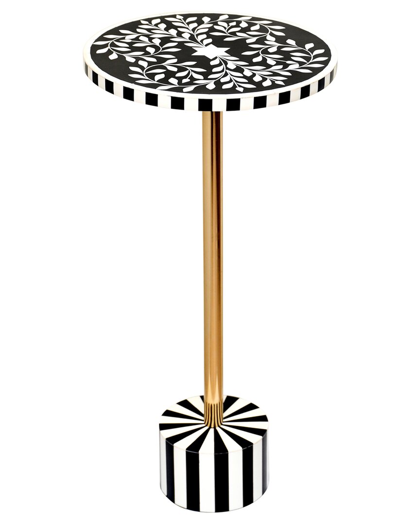 Sagebrook Home 24in Harlequin Stripe Accent Table In Multi