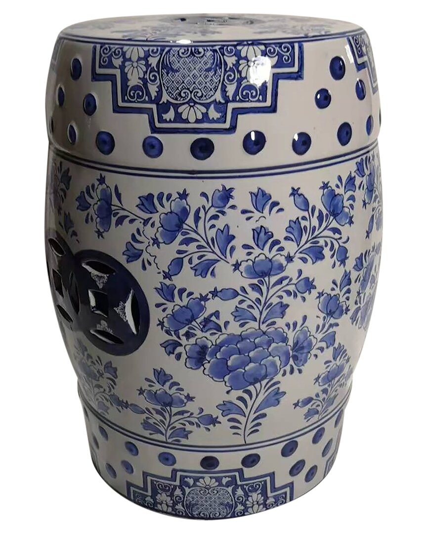 Sagebrook Home Chinoiserie Stool