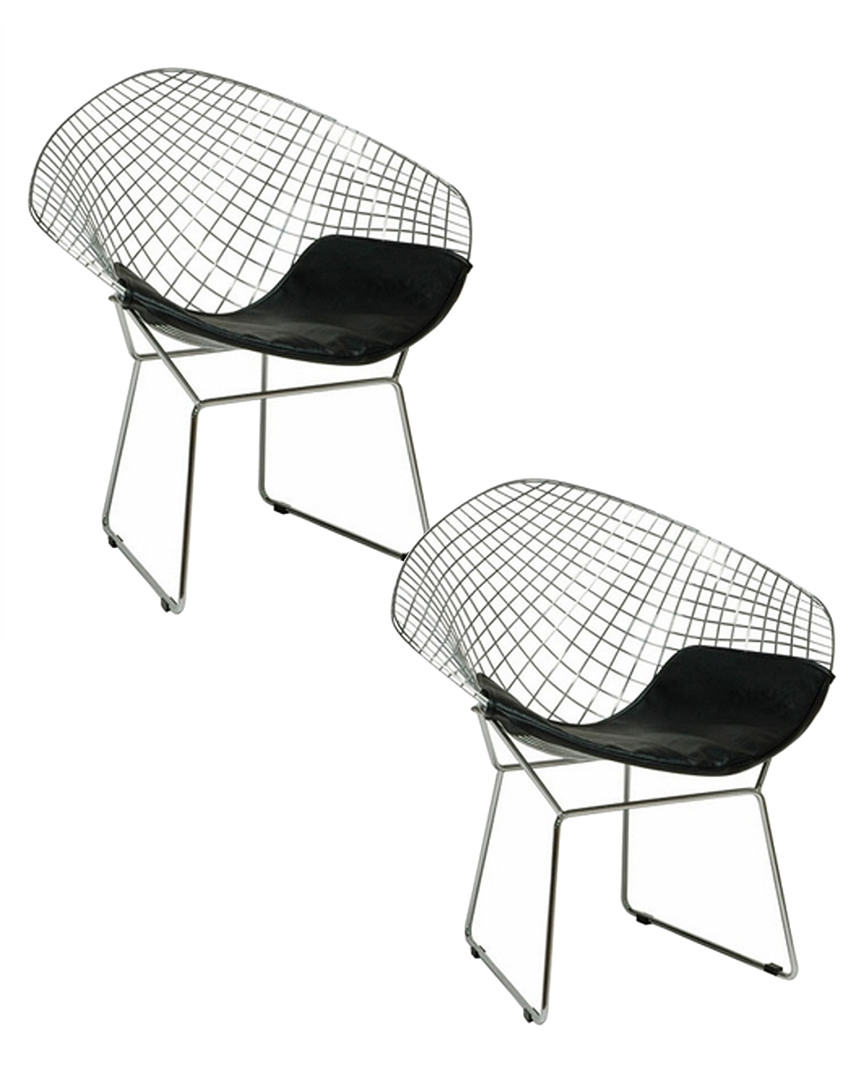 Pangea Set Of 2 Galaxy Wire Mesh Chairs