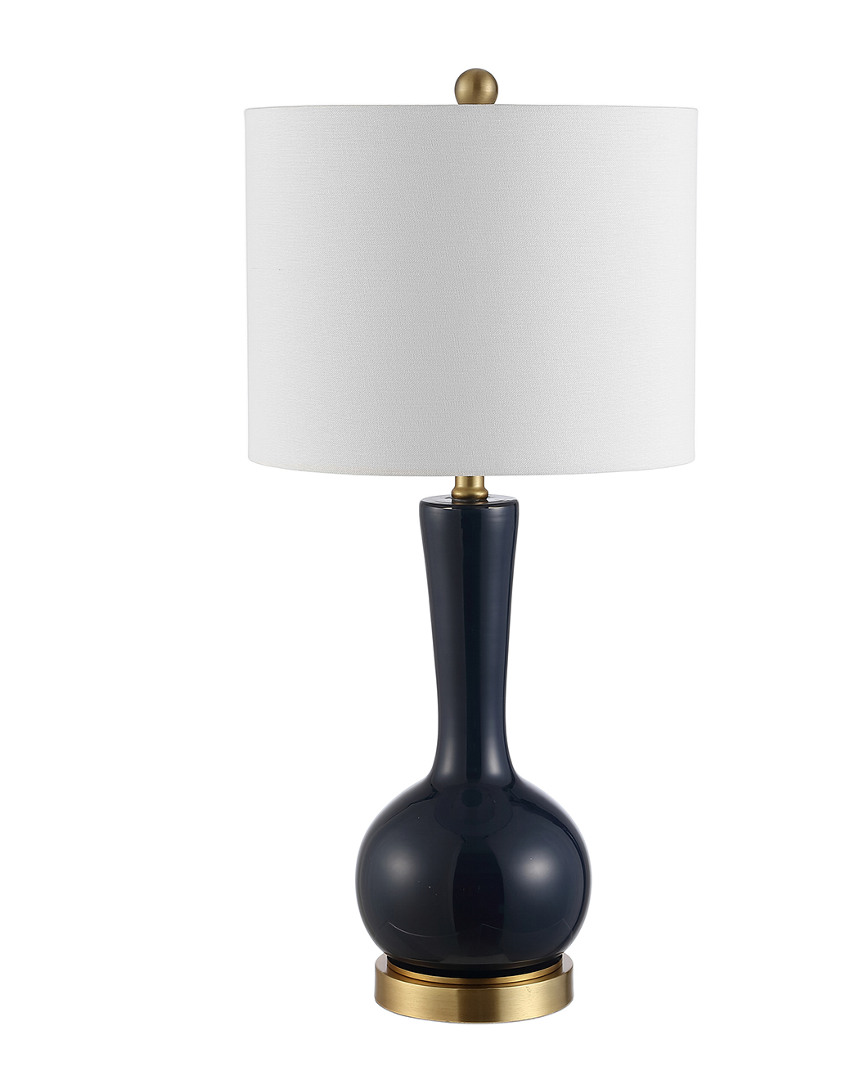 Safavieh Gaetna Glass Table Lamp In Navy