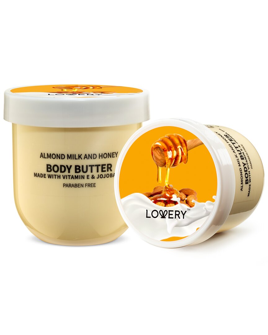 Lovery Almond Milk & Honey Body Butter - Ultra Hydrating Shea Butter Cream In White