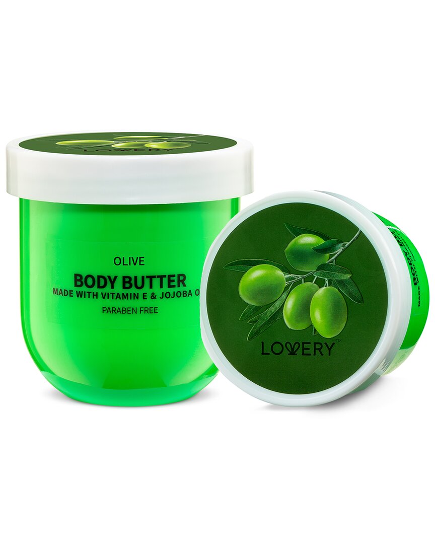 Lovery Olive Body Butter - Ultra Hydrating Shea Butter Body Cream, Whipped Lotion In Green