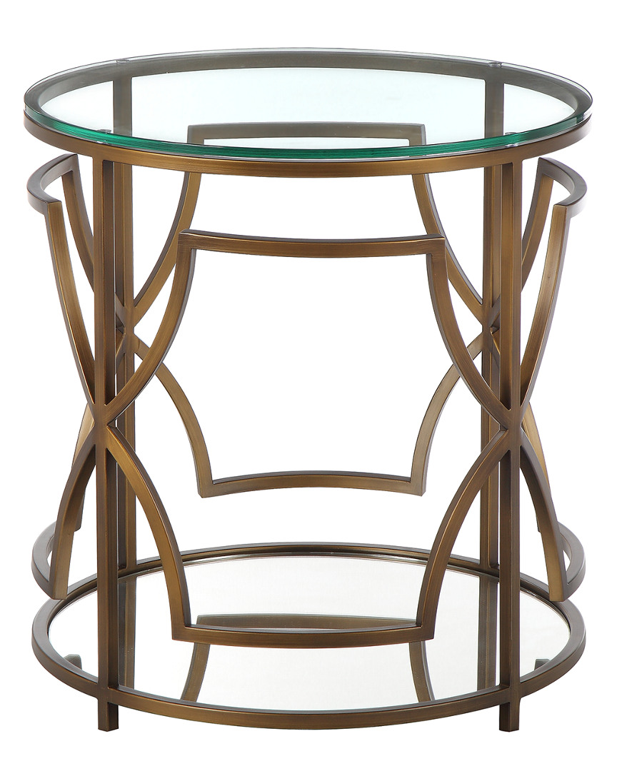 Rustique By Pangea Edward Round Side Table