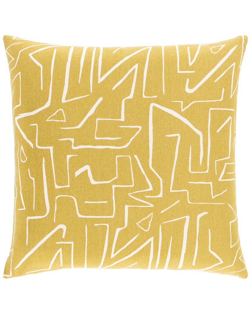 Shop Surya Bogolani Down Pillow In Yellow