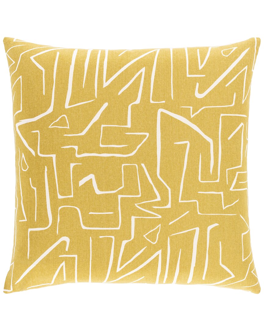 Surya Bogolani Polyester Pillow In Yellow
