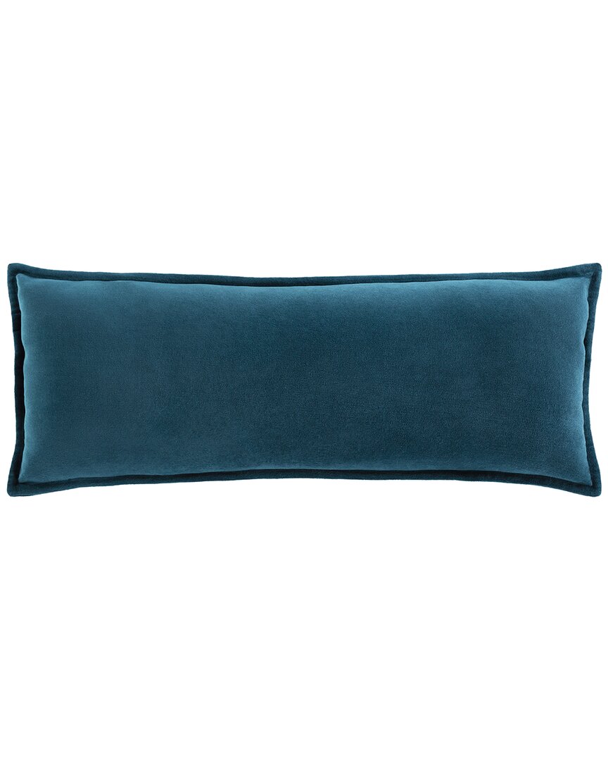 Surya Cotton Polyester Pillow In Blue