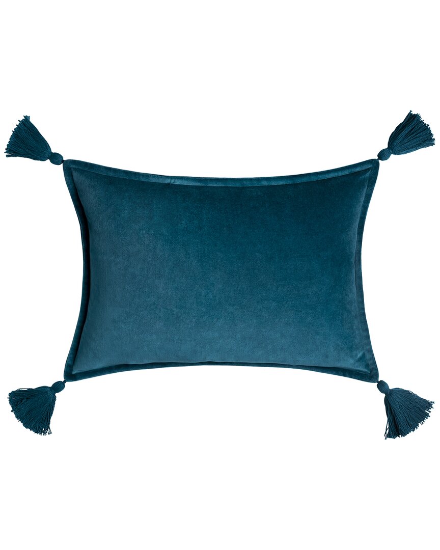 Surya Cotton Down Pillow In Teal