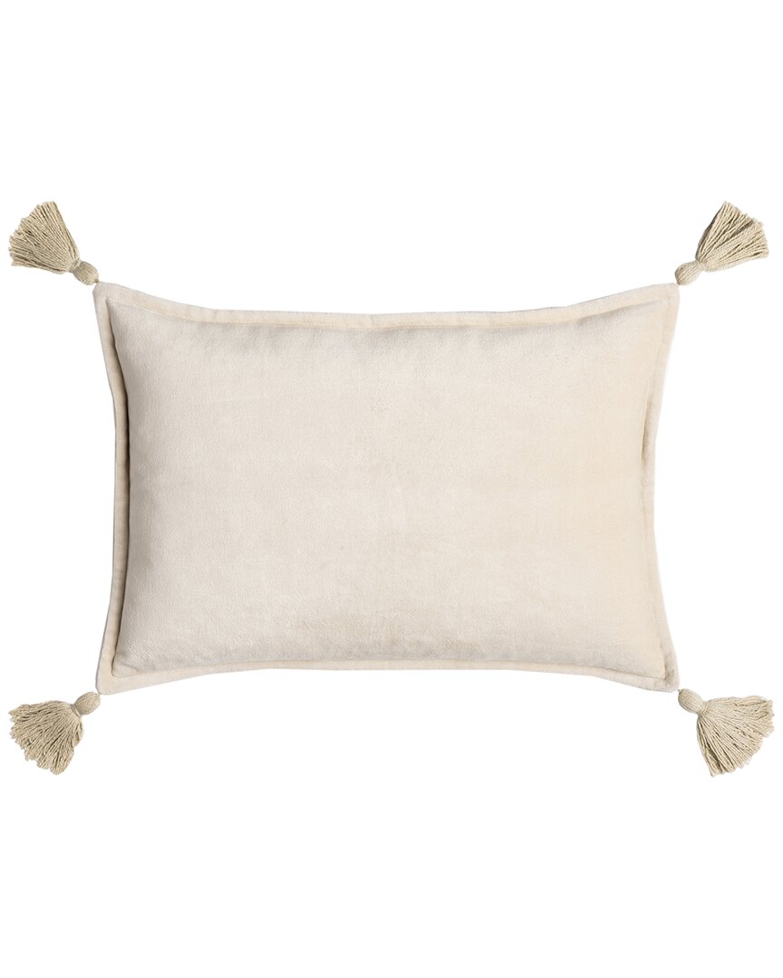 Surya Cotton Polyester Pillow In Beige