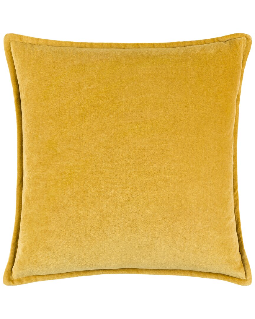 Surya Cotton Polyester Pillow In Yellow