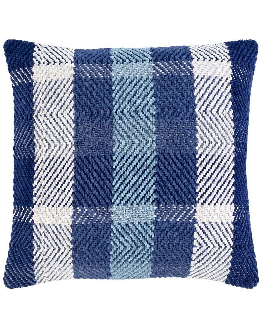 Surya Jacobean Pillow In Blue