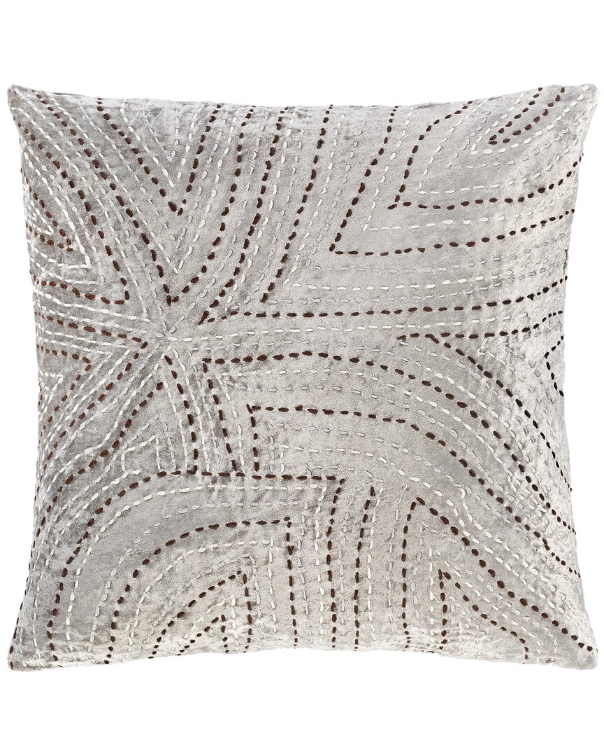 Surya Kenzo Down Pillow In Gray