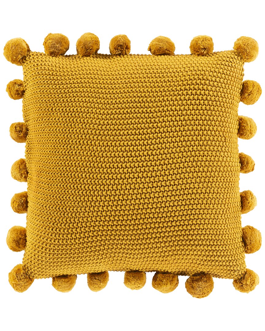 Shop Surya Pomtastic Pillow In Yellow