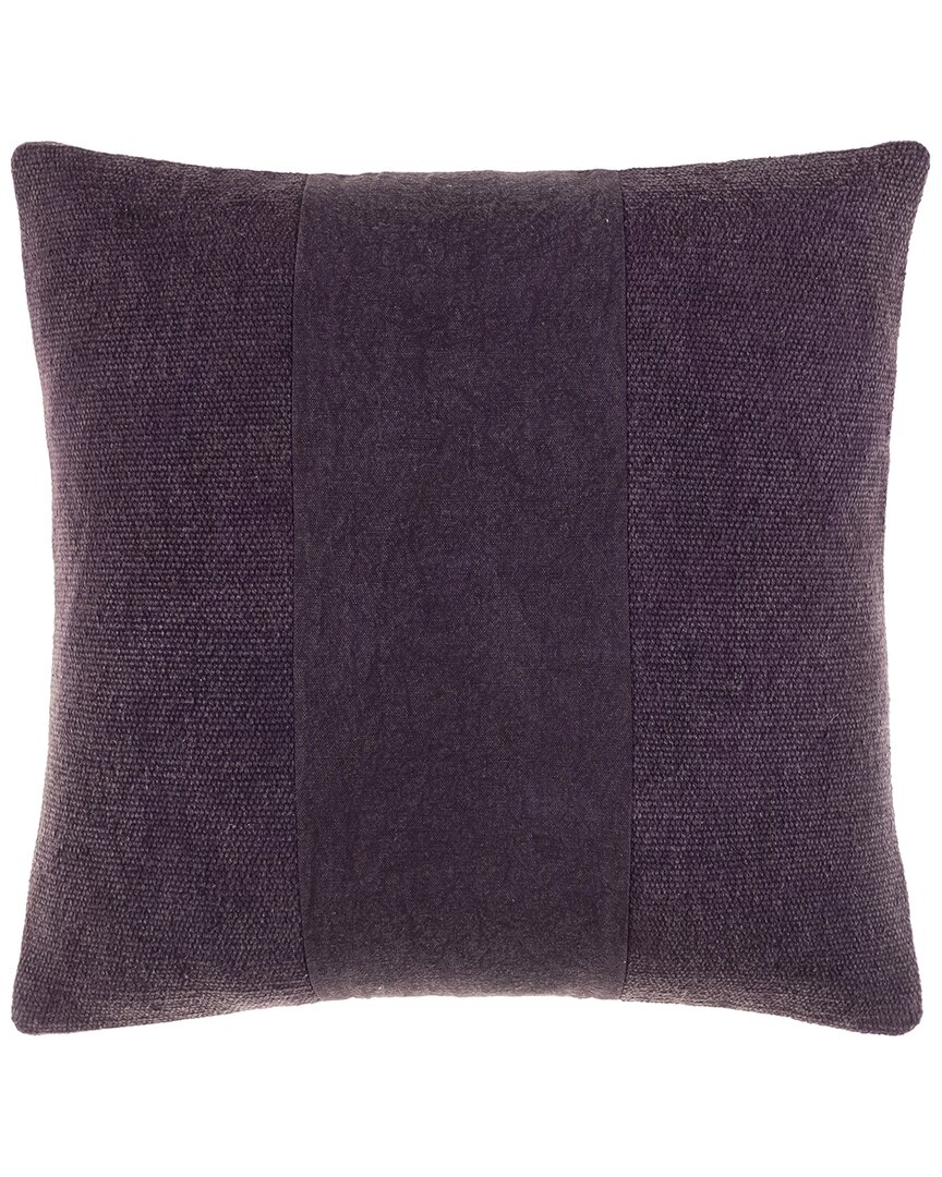 Surya Washed Polyester Pillow In Purple