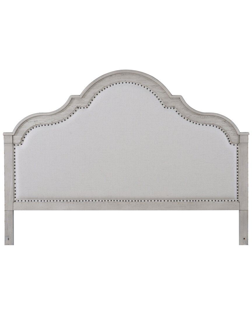 Legacy Classic Belhaven Queen Upholstered Panel Headboard In Weathered Plank  Finish Wood