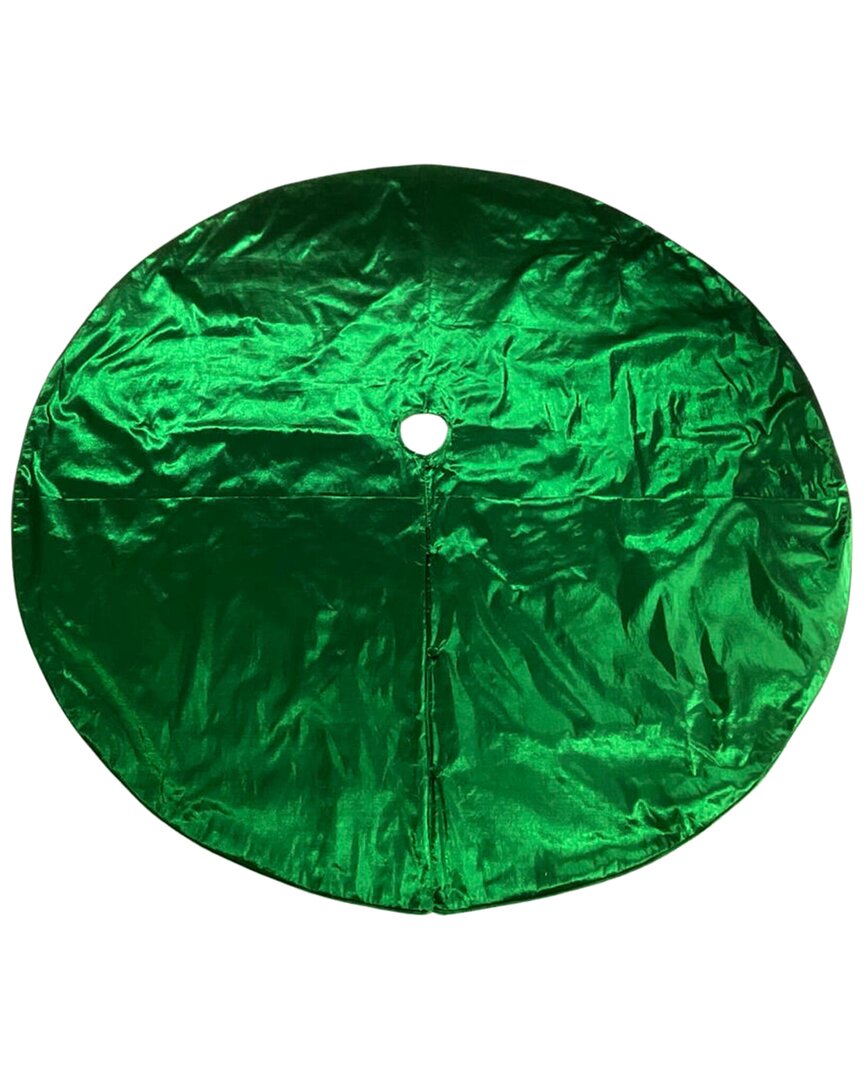 Vickerman 72in Green Metallic Christmas Tree Skirt