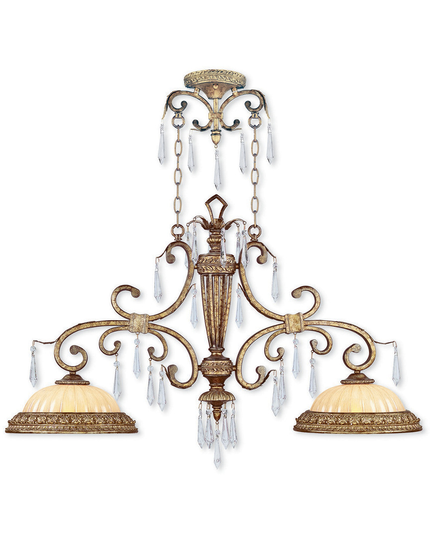 Livex Lighting Discontinued Livex La Bella 2-light Vintage Gold Leaf Island
