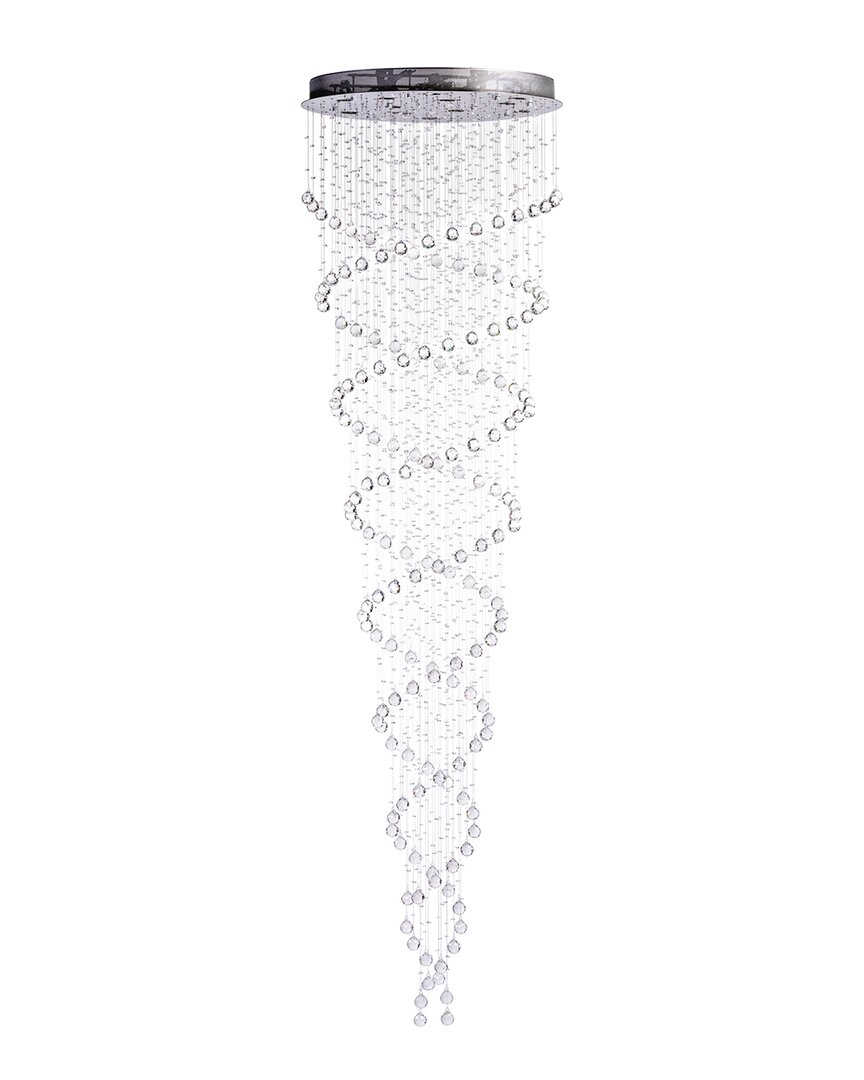 Finesse Decor Crystal Chandelier Double Helix In Silver