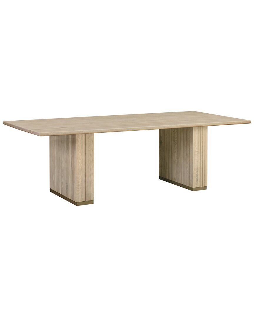 Tov Chelsea Ash Wood Rectangular Dining Table In Grey