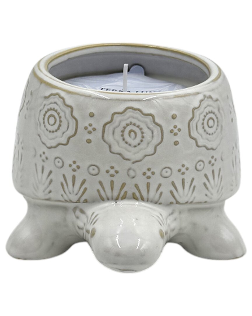 Sagebrook Home 7 12 oz Lavender Turtle Candle In Gray
