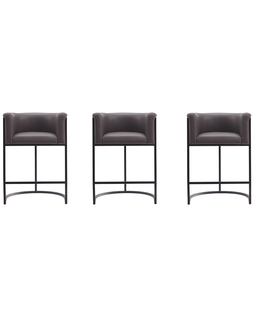 MANHATTAN COMFORT MANHATTAN COMFORT SET OF 3 COSMOPOLITAN COUNTER STOOLS