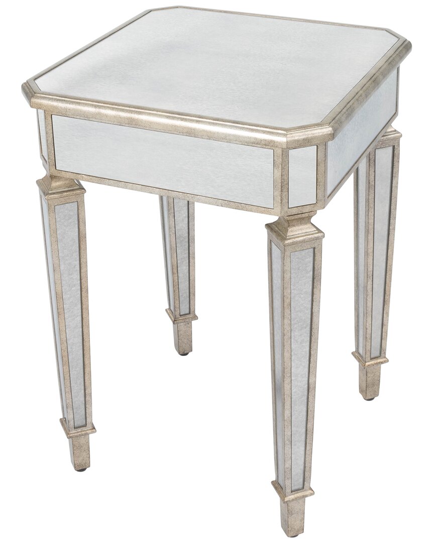 Butler Specialty Company Celeste Mirrored Accent Table In Silver