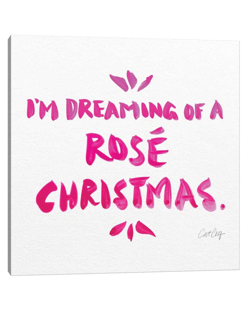 Icanvas Pink - Rose Christmas Wall Art