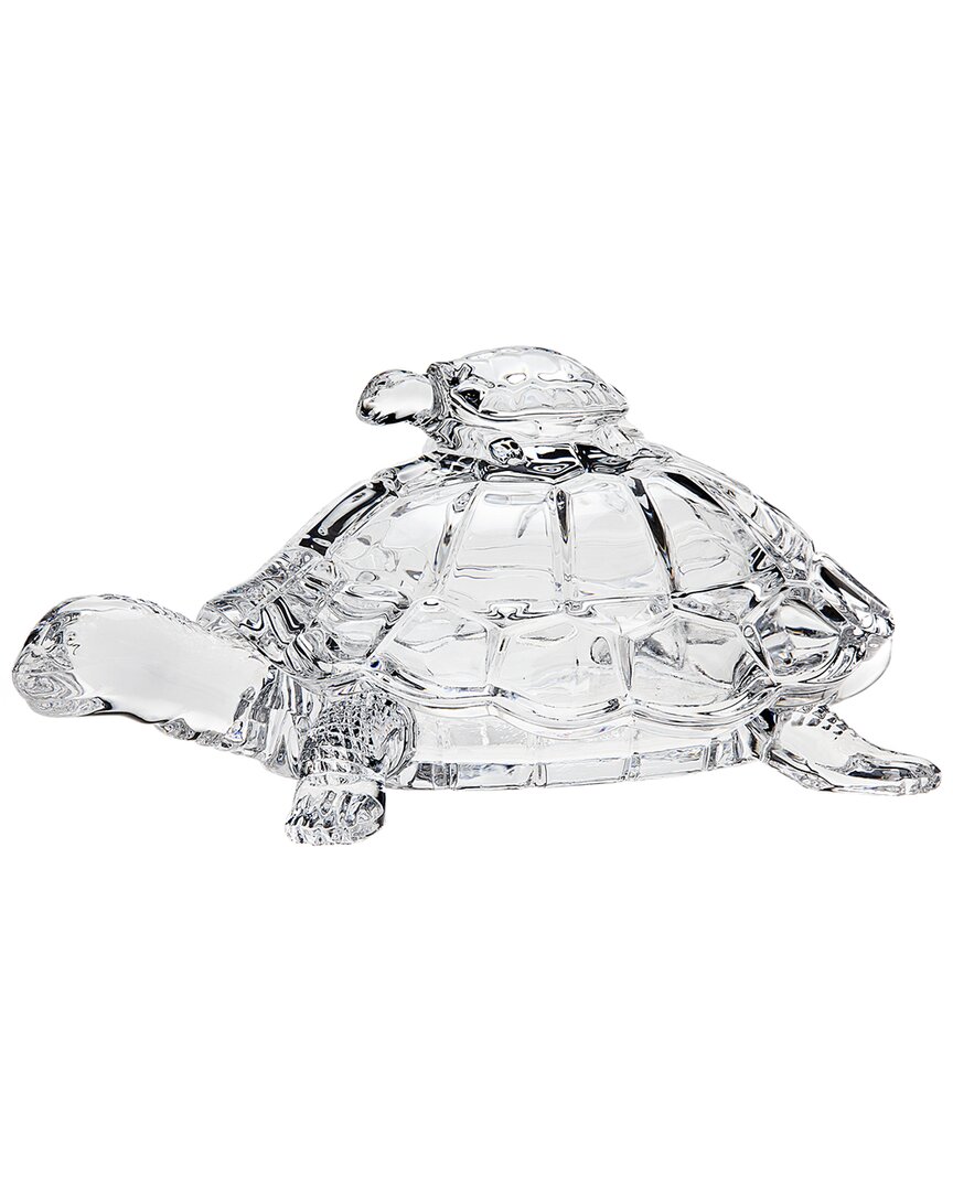 Godinger Turtle Crystal Box In Clear